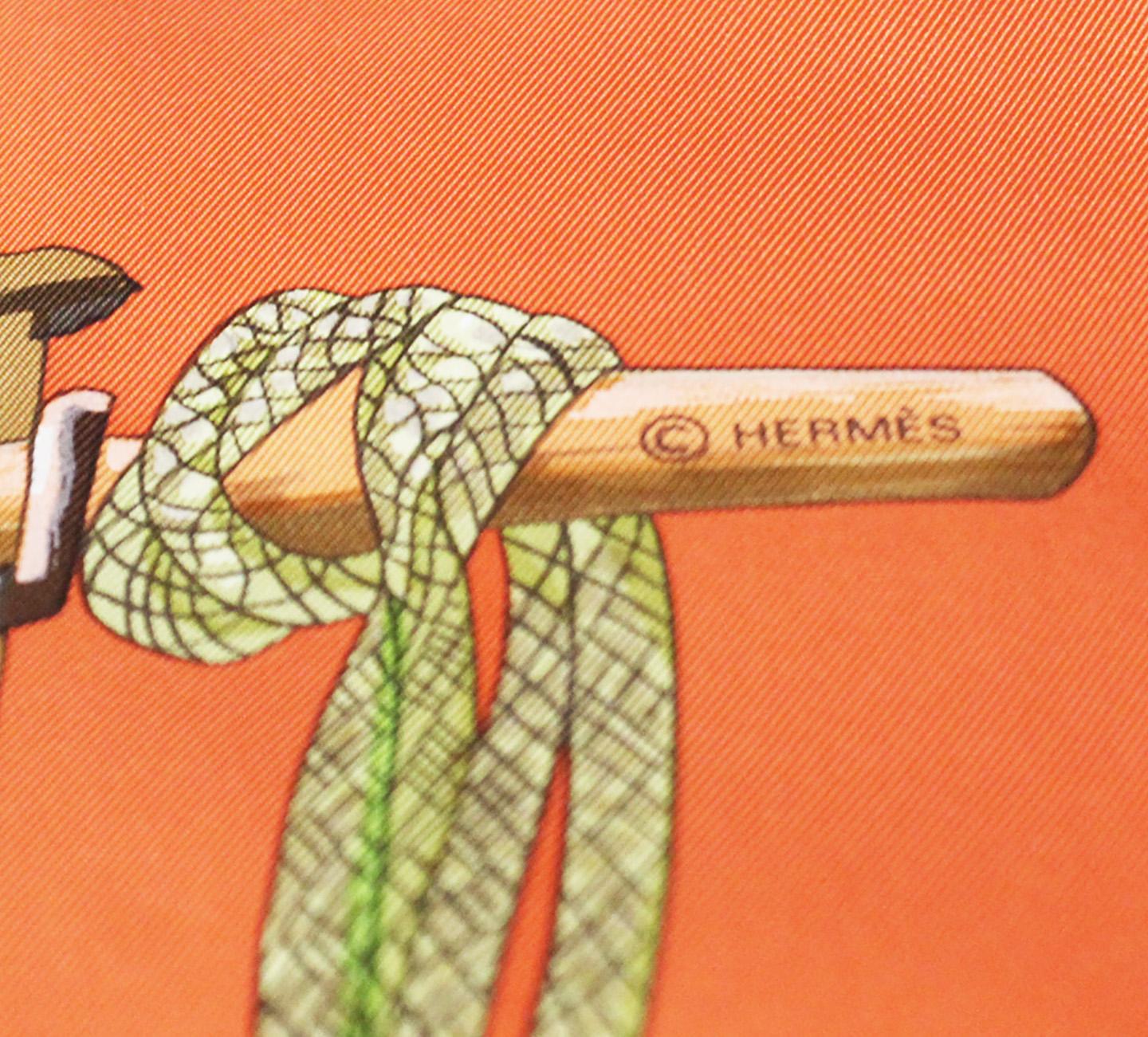 Women's Hermes Coral, Pink and Green Passementerie (Tassel)  by Francoise Heron 