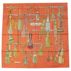 Hermes Coral, Pink and Green Passementerie (Tassel)  by Francoise Heron 