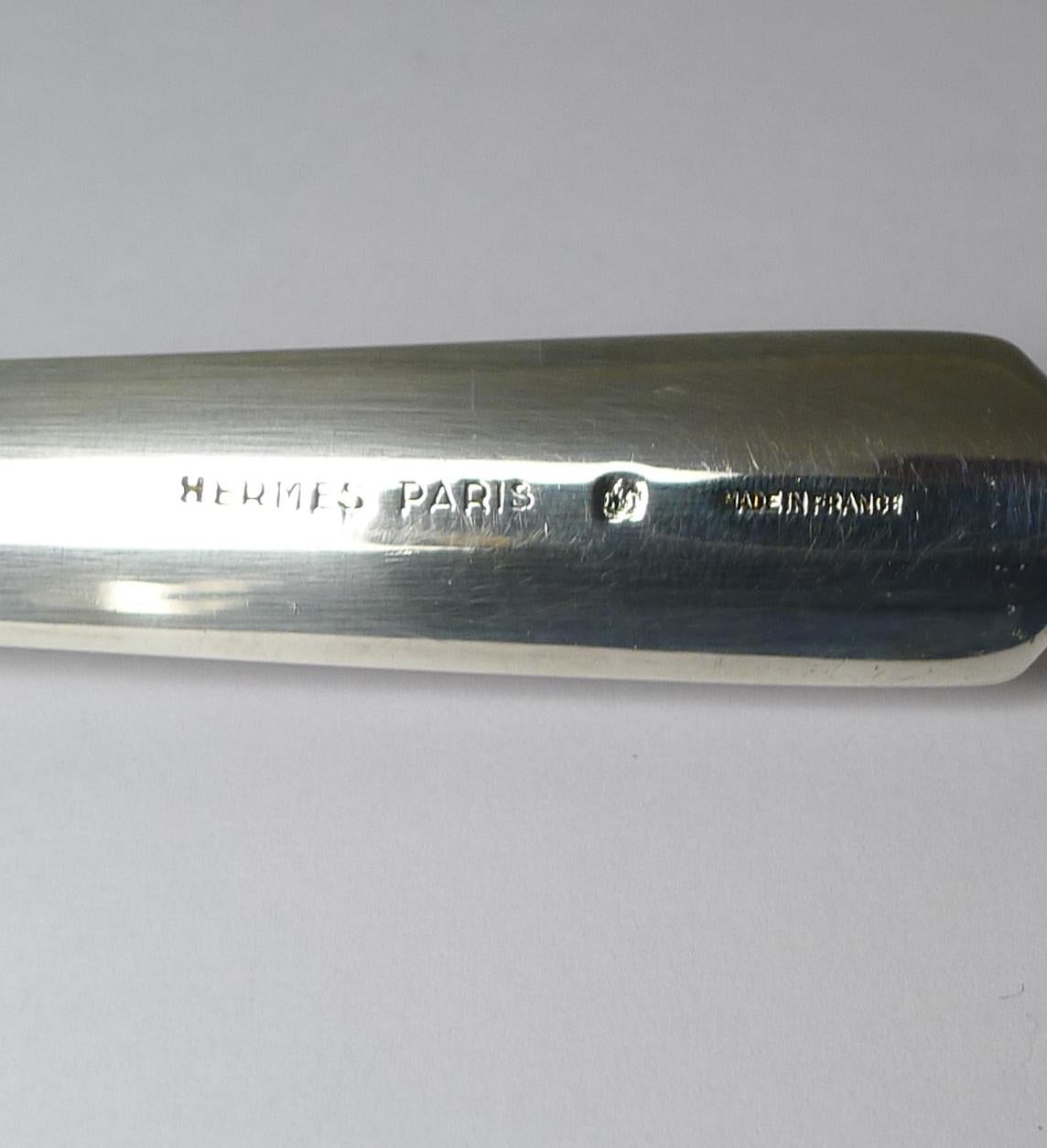 Hermes Cordage Letter Opener in Silver Plate, circa 1960s 1