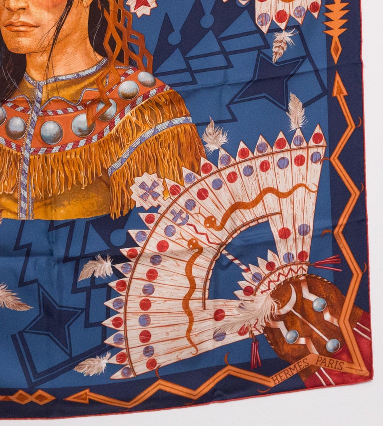 Hermes Cosmogonie Apache by A Tzapoff Silk Scarf at 1stDibs | apache scarf