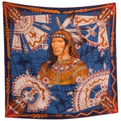 Hermes Cosmogonie Apache by A Tzapoff Silk Scarf