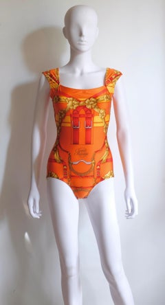 HERMÈS - 1990s Lycra Costume 'Grand Manege' by Henri d'Origny, Size 40