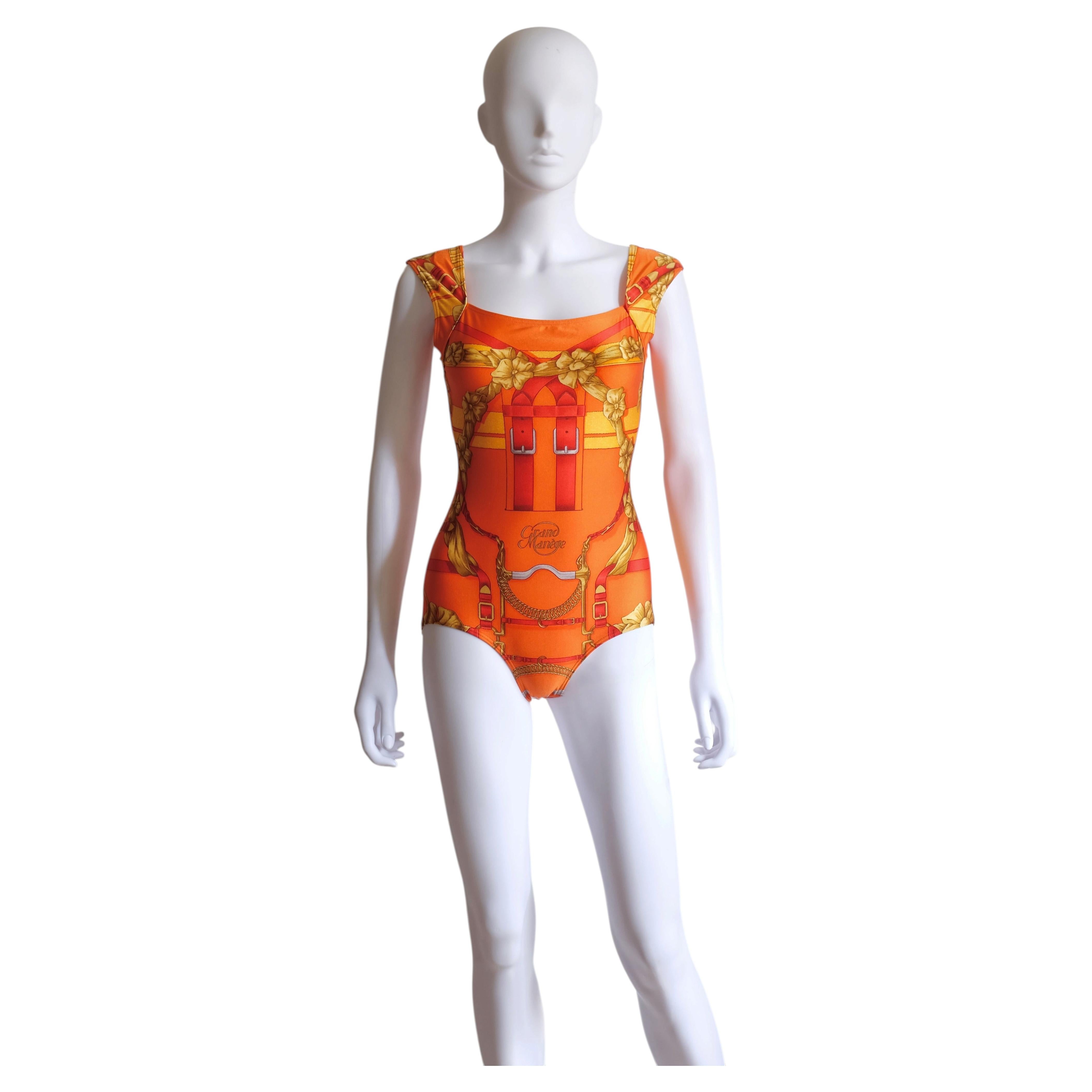 HERMÈS - 1990s Lycra Costume 'Grand Manege' by Henri d'Origny, Size 40