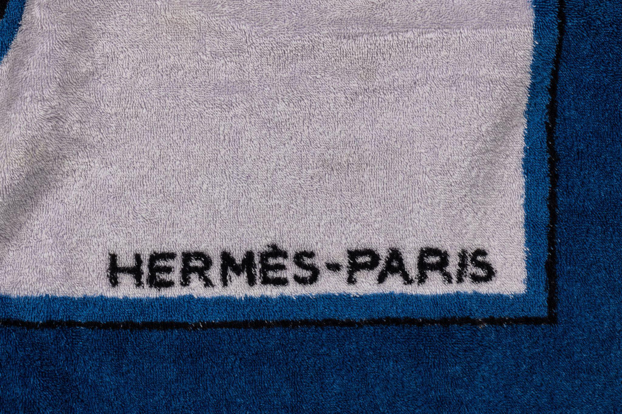 Hermès Cotton Fish Beach Towel In Excellent Condition In West Hollywood, CA