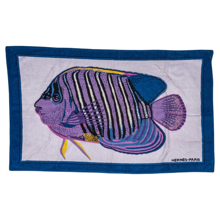 Hermès Cotton Fish Beach Towel For Sale at 1stDibs