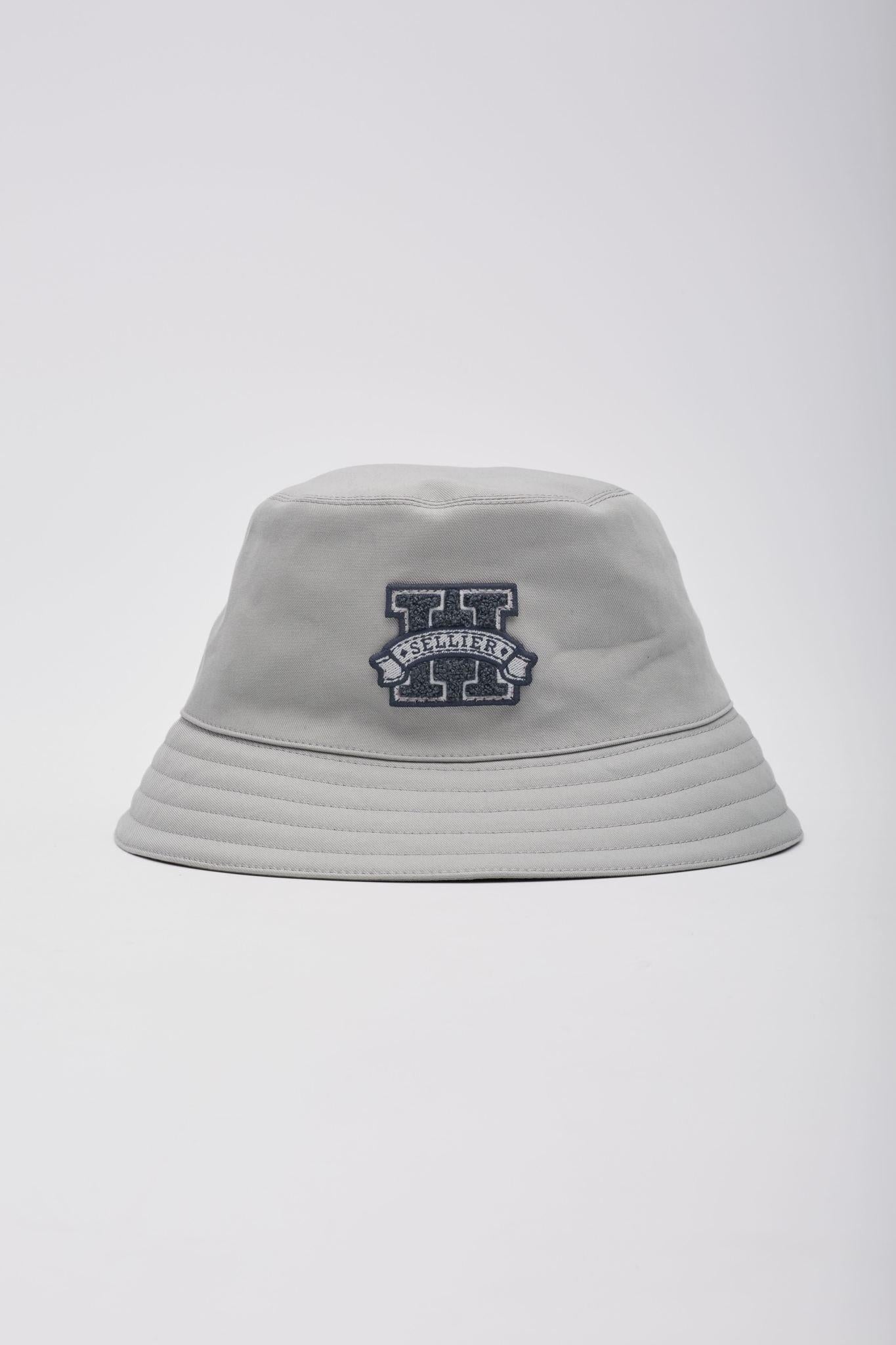 Gray Hermès Cotton Grey Harper H Sellier Bucket Hat For Sale