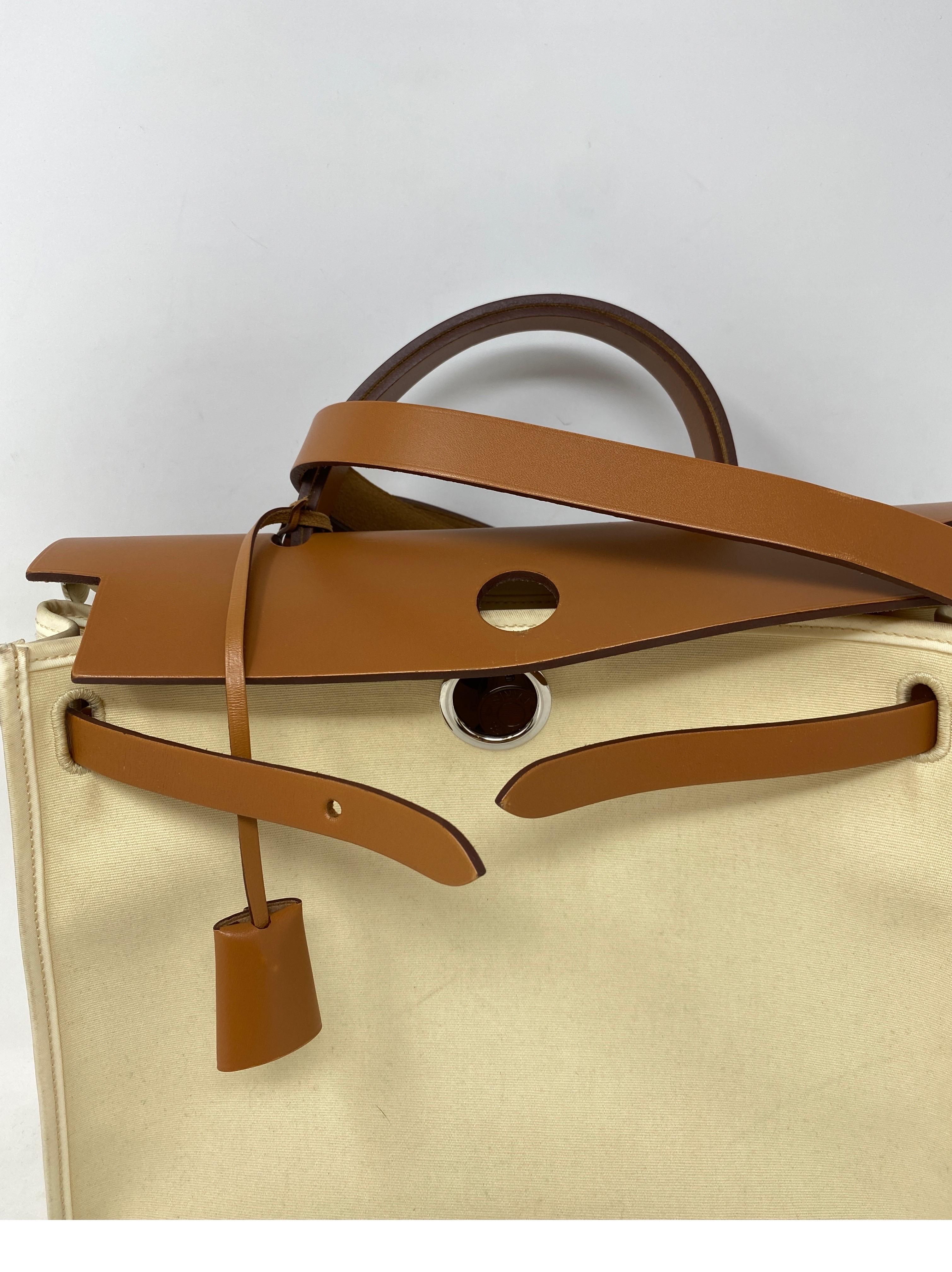 Beige Hermes Cotton Her Bag