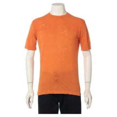 Hermès Cotton Knit T-shirt Orange