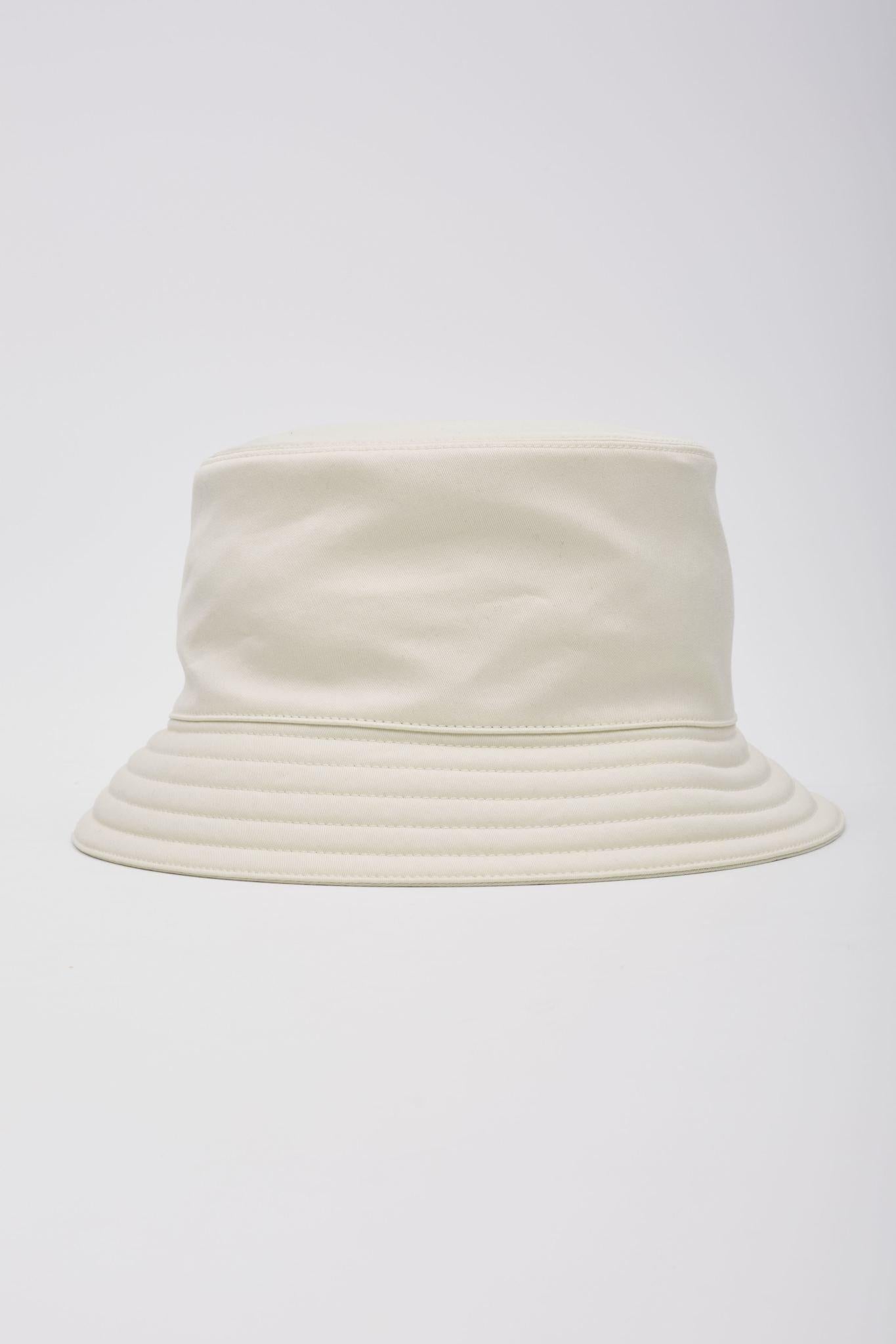 Hermès Cotton Pale Yellow Fred H Cut Bucket Hat For Sale 1