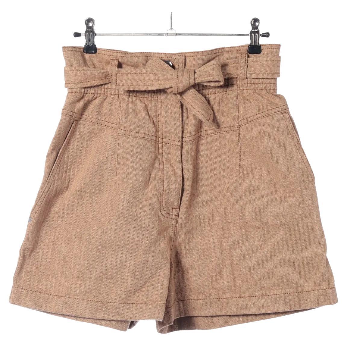 Hermès Cotton Paperbag Short Pants Beige en venta