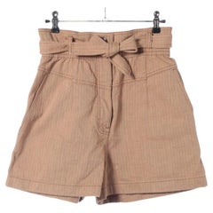 Hermès Cotton Paperbag Short Pants Beige