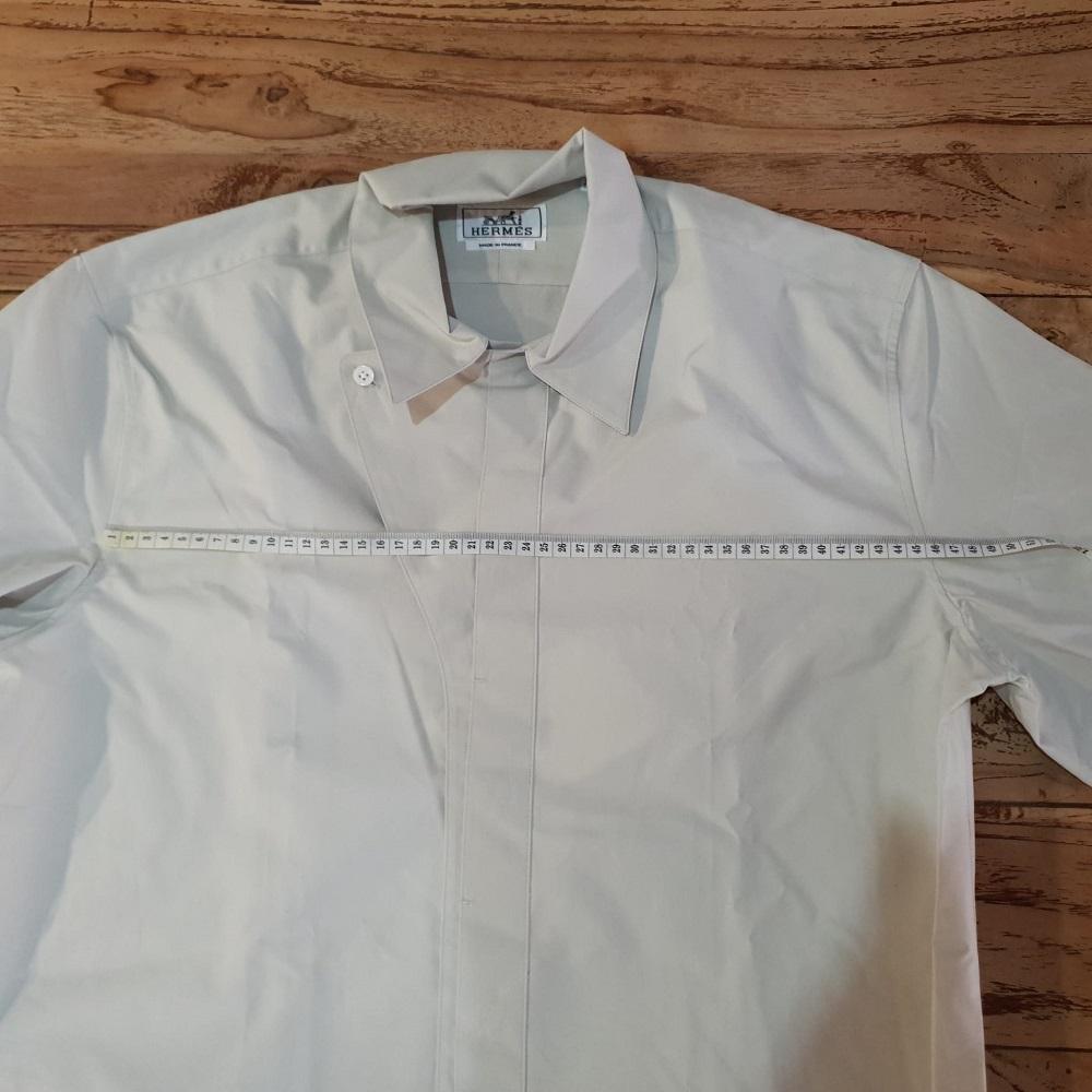 Hemes Long sleeve sportif shirt cotton popeline Collared size 39 In New Condition For Sale In Nicosia, CY