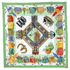 Hermes Cotton Scarf, Charmes Des Plages Normandes