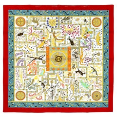 Hermes Cotton Scarf, Forces de la Vie