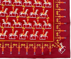 Hermes Cotton Scarf, Les Artificiers, designed by Michel Duchene