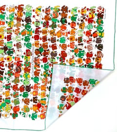 Hermes Cotton Scarf, Les Chevaux Se Rendent Au Depart