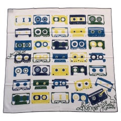 Hermès Cotton Scarf Mix Tape in Cotton 66 cm