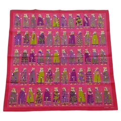 Hermès Cotton Scarf Parade A Moscou Pink 70 cm RARE