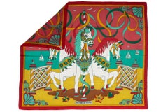 Hermes Cotton Scarf Pareo Shawl Horse