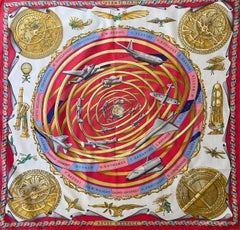 Hermès Cotton Scarf “Rêves D’Espace” 1993