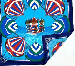 Hermes Cotton Scarf, Spinnakers F2448.