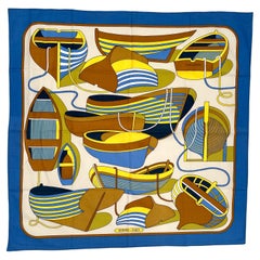 Hermes Cotton Scarf, Thalassa, designed by Pierre Peron
