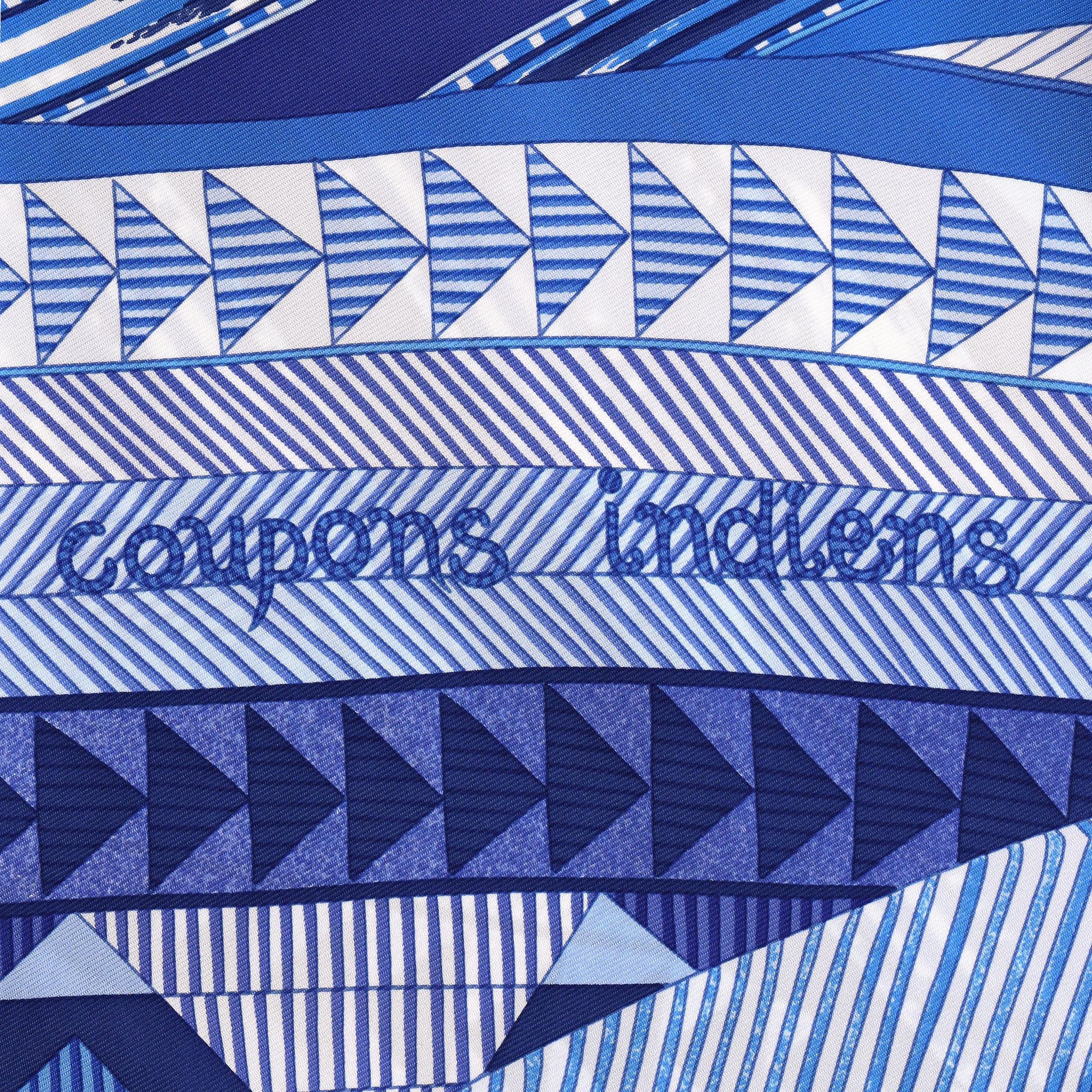 Hermès 'Coupons Indien' Silk Scarf By by Aline Honore en venta 1