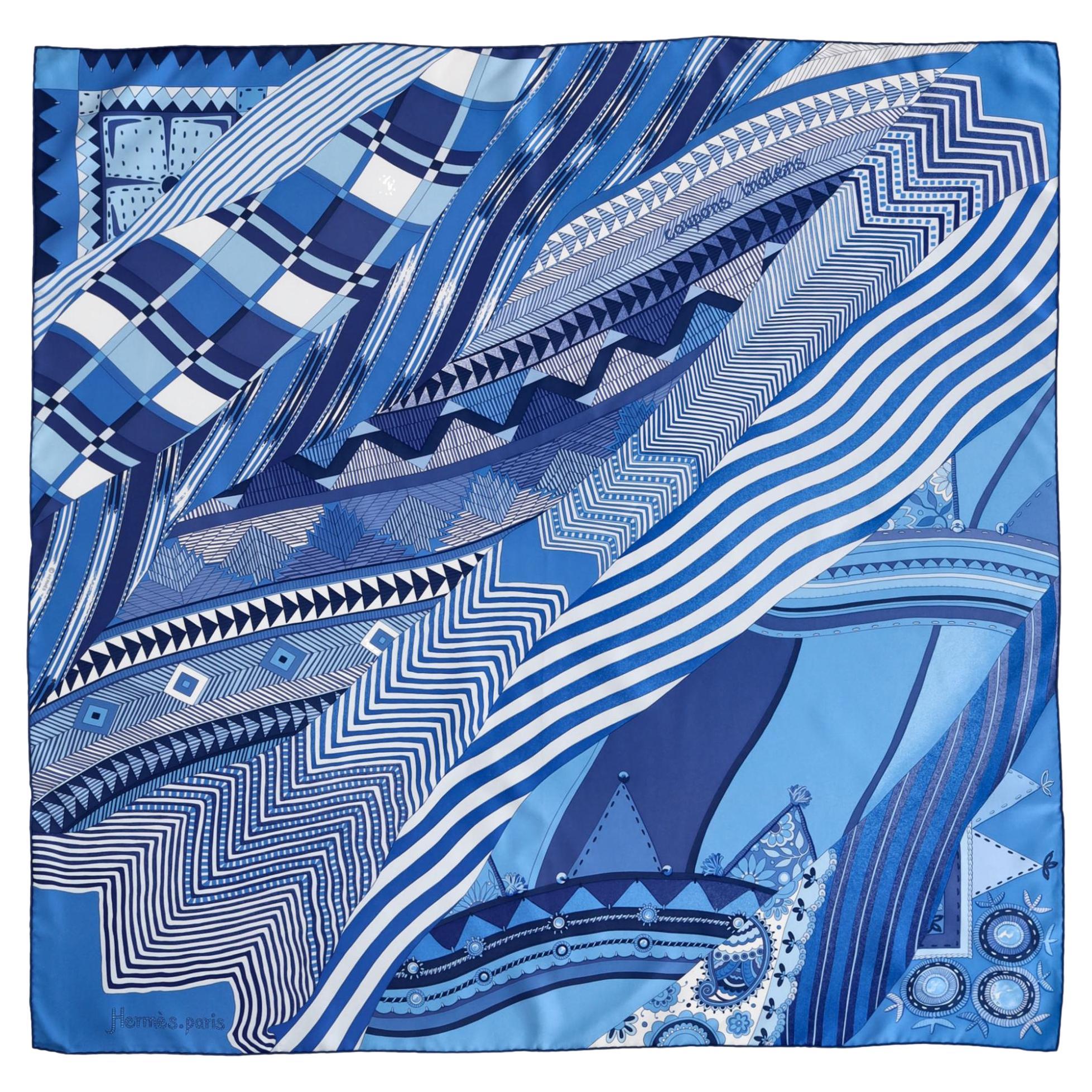 Hermès 'Coupons Indien' Silk Scarf By by Aline Honore en venta