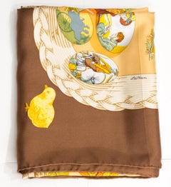 Hermes Couvee D Hermes by Caty Latham Silk Scarf