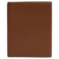 Hermès Couverture Agenda Bloc Note Semainier Golden Leather Agenda Cover Hermes