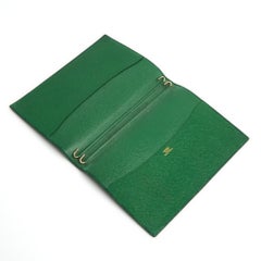 Hermès Couverture Agenda Globe Trotter Black Green Leather Agenda Cover Hermes