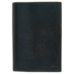 Hermès Couverture Agenda Globe Trotter Black Green Leather Agenda Cover Hermes