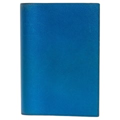 Hermès Couverture Agenda Globe Trotter Bleu Roy Leather Agenda Cover Hermes