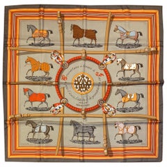 Hermes Couvertures et Tenues de Jour Silk Scarf