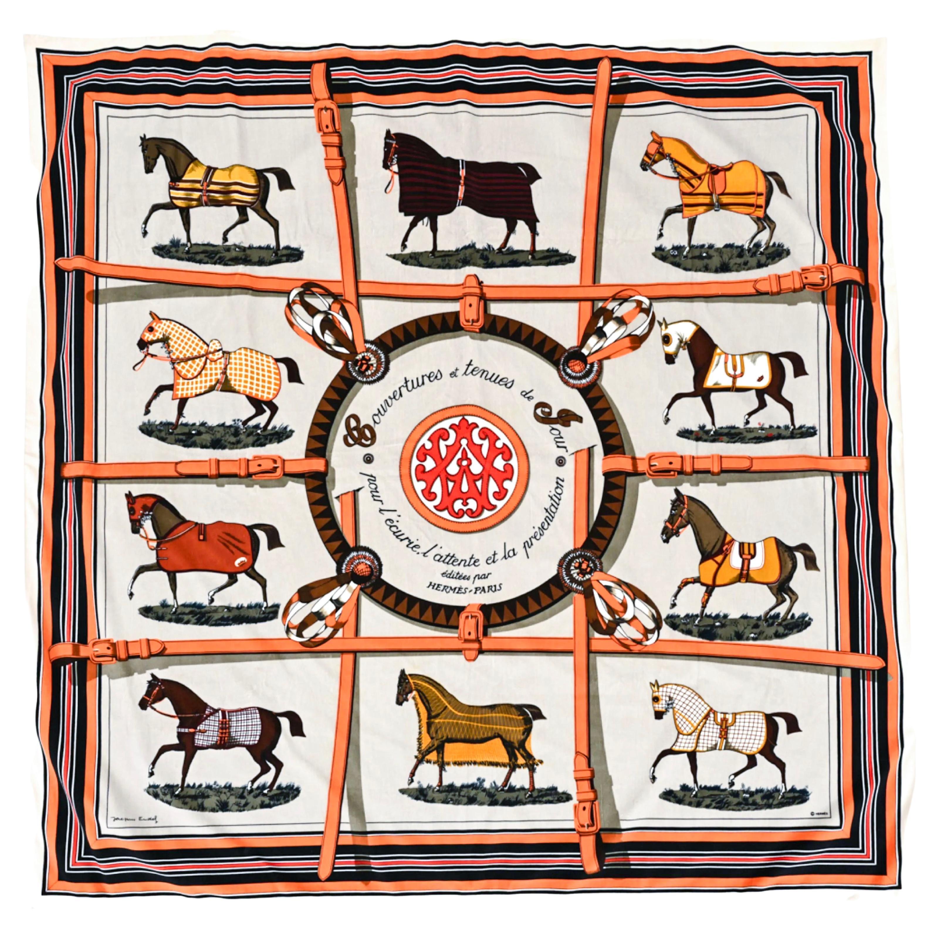 Hermès Couvertures et Tunues de Jour Velvet Trompe L''Oeil Throw Blanket, Frankreich