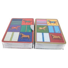 Pre Loved Hermes Playing Cards Paper 2set Red Blue – Bluefly