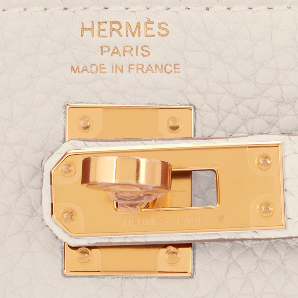 Hermes Craie 25cm Baby Kelly Togo Retourne Shoulder Bag Gold  Z Stamp, 2021 3