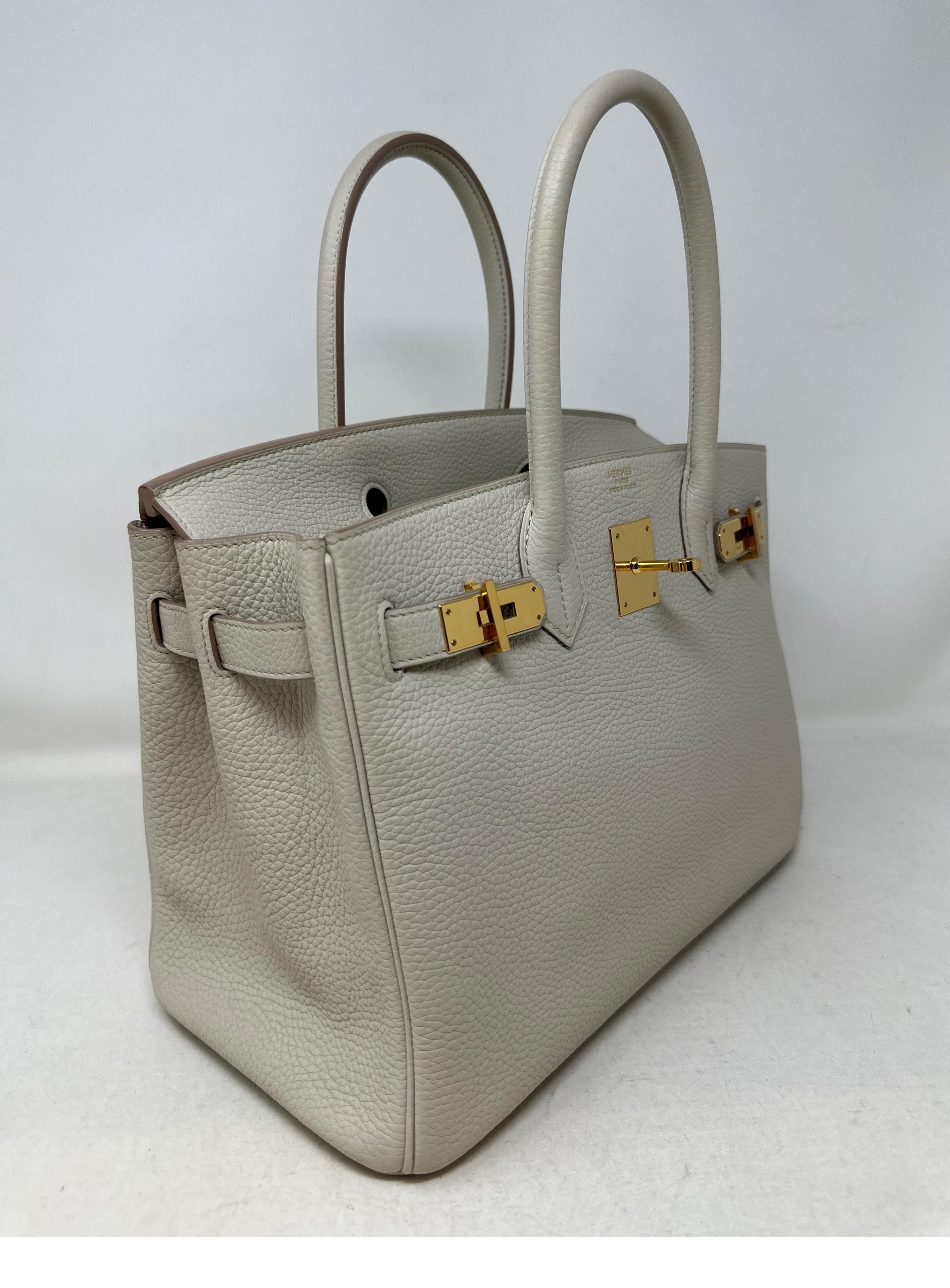 Women's or Men's Hermes Craie Birkin 30 Bag  For Sale