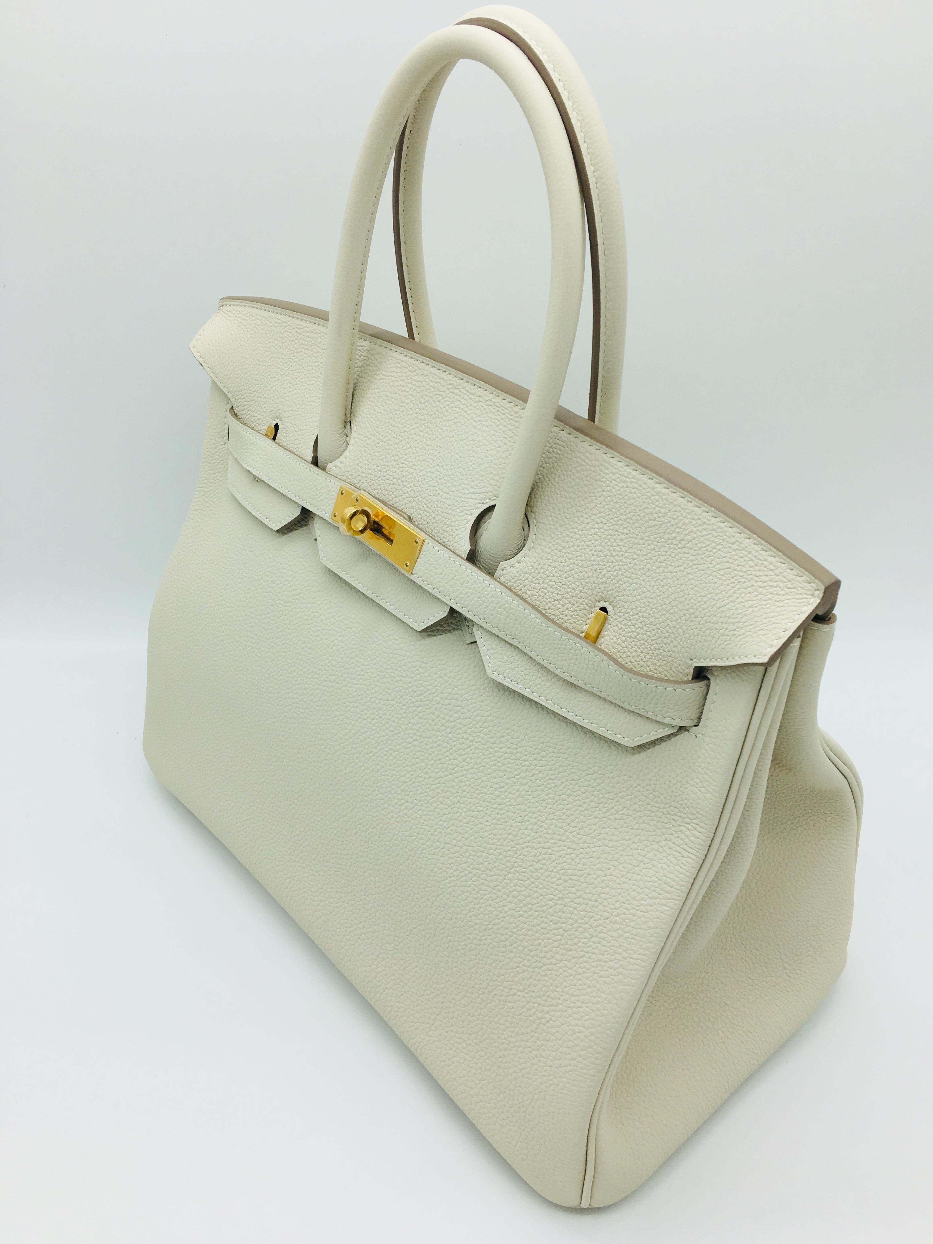 Every summer we have several requests for white Birkins.   Whilst we are always happy to source one we’d like to bring to your attention this fabulous, slightly softer shade – craie.  Craie translates as chalk and it’s an accurate description of