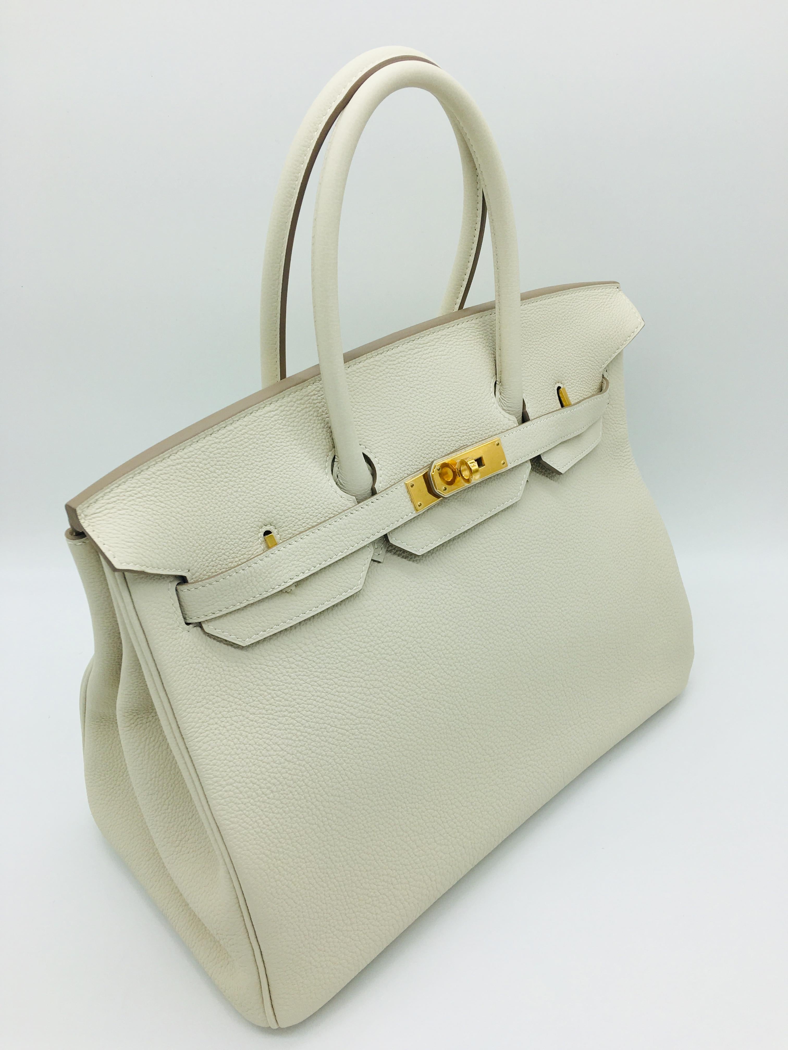 Hermes Craie Birkin 35cm in Togo In New Condition In London, GB