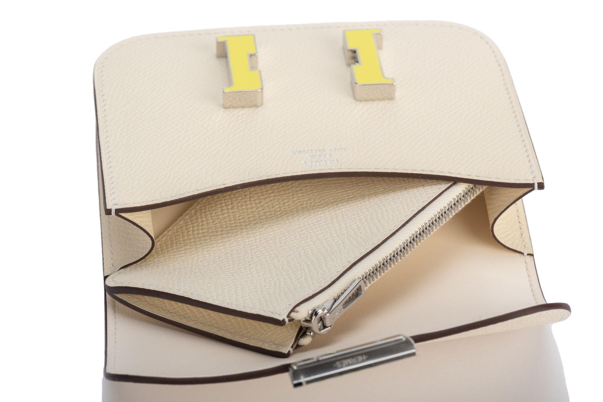 Hermes Craie Constance Schlanker Brieftaschengürtel im Angebot 7