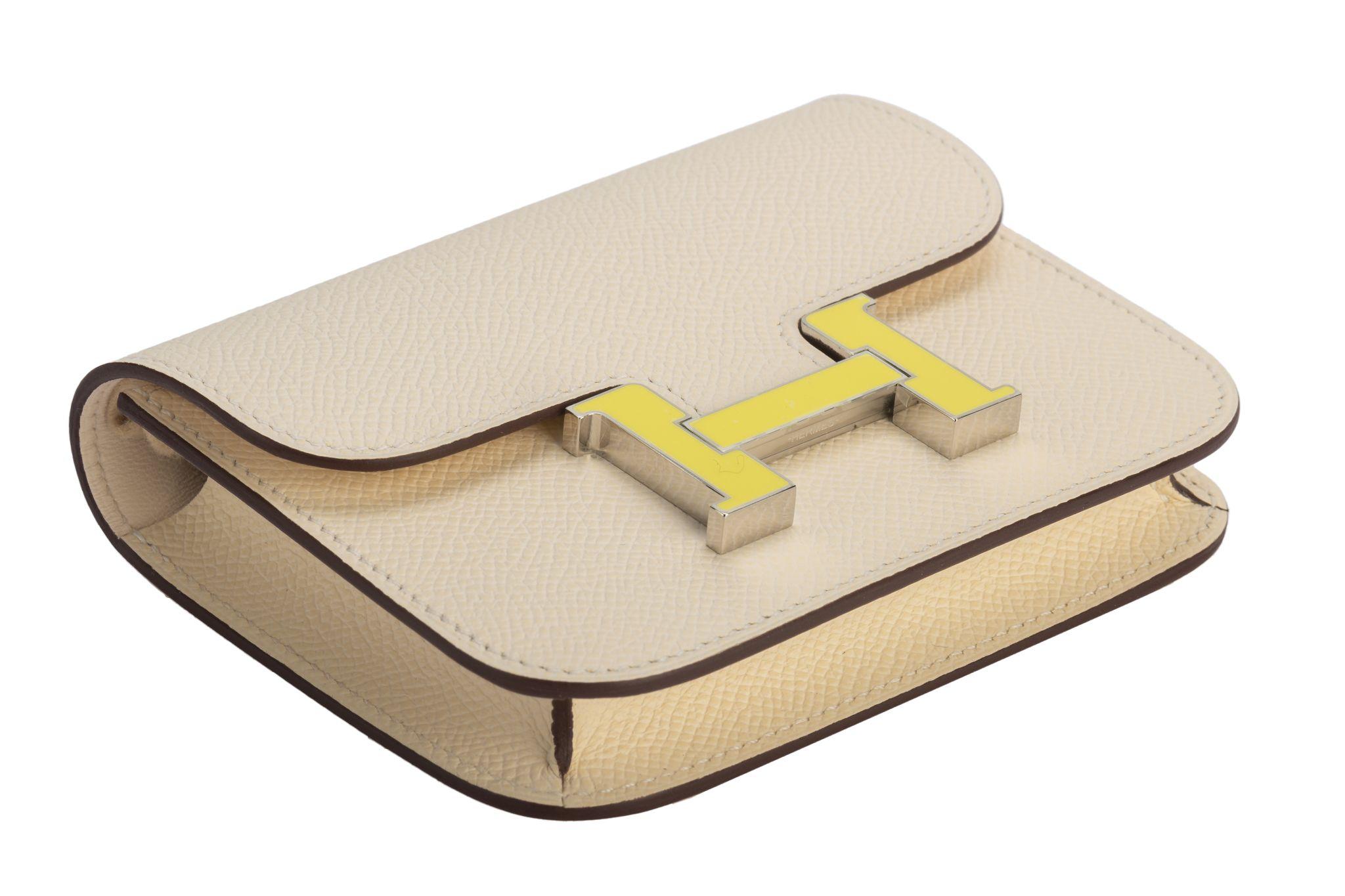 Hermes Craie Constance Schlanker Brieftaschengürtel Damen im Angebot