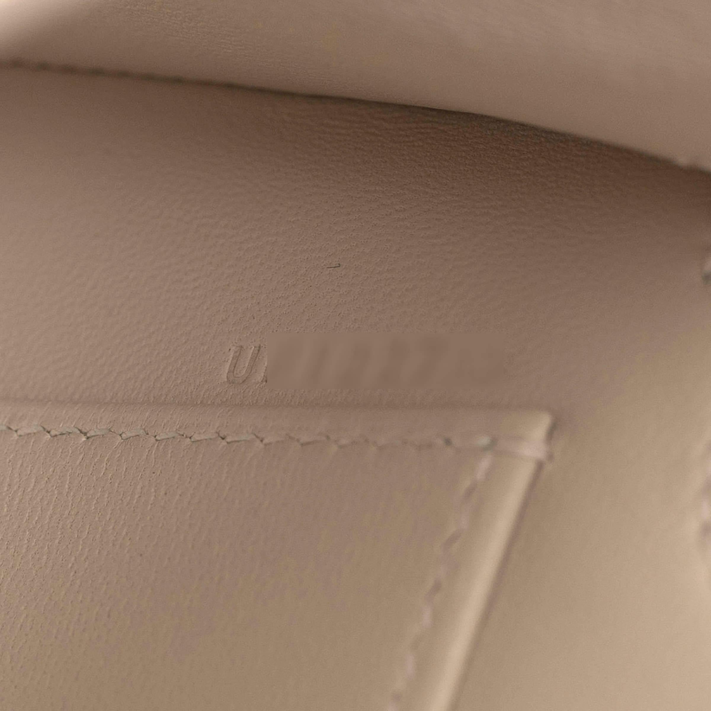 HERMES Craie cream Epsom leather MINI KELLY 20 SELLIER Bag Ghw 2