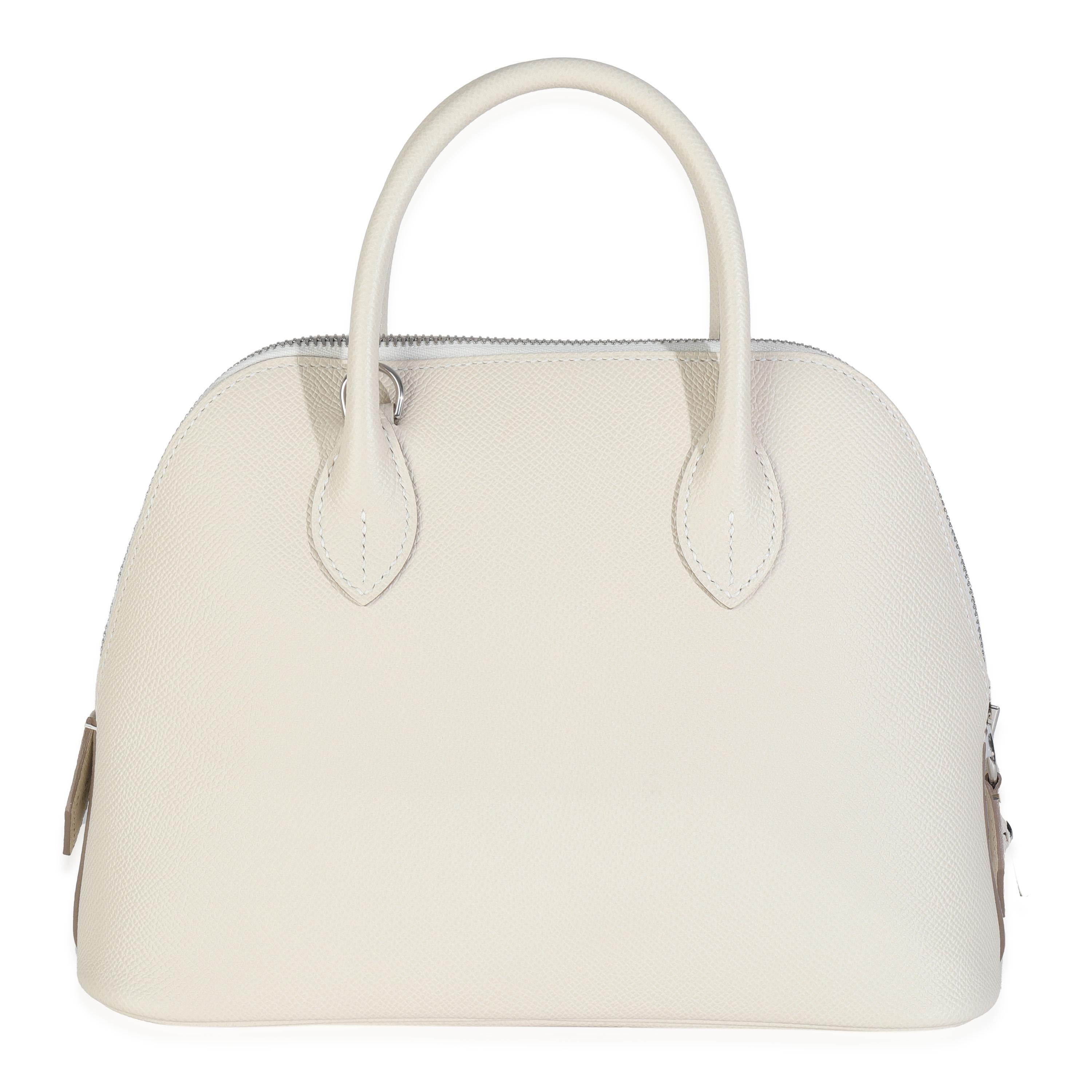 Listing Title : Hermès Craie Epsom 1923 Bolide 25 PHW
SKU : Z148648
Condit : Usagé 
État du sac à main : Etat impeccable
Commentaires sur l'état : L'article ne présente aucun signe d'usure. Vente finale.
Marque : Hermès
Modèle : Bolide 25
Pays