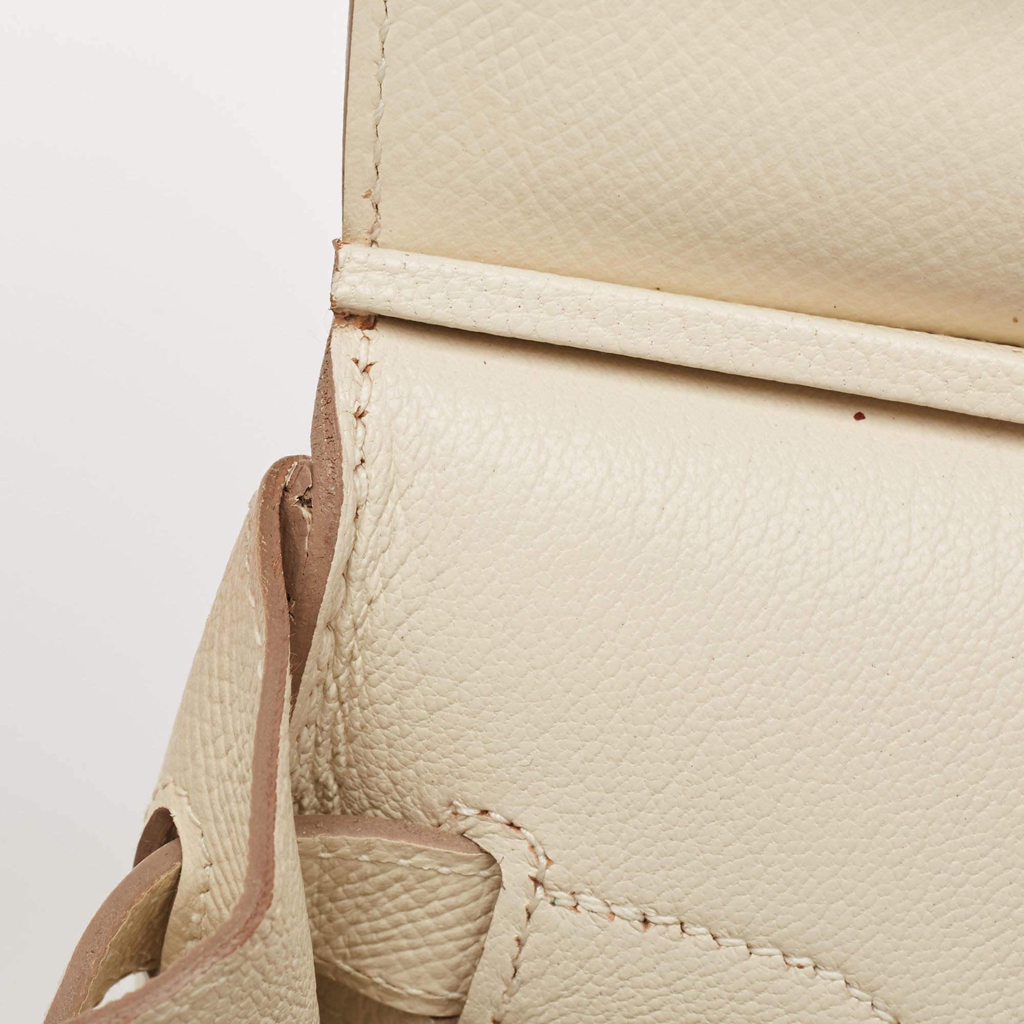 Hermes Craie Epsom Leather Gold Finish Birkin 30 Bag 4