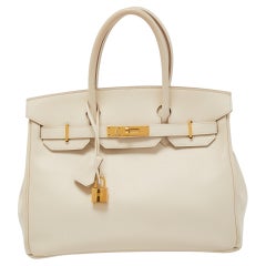 Hermes Craie Epsom Leder Gold Finish Birkin 30 Tasche