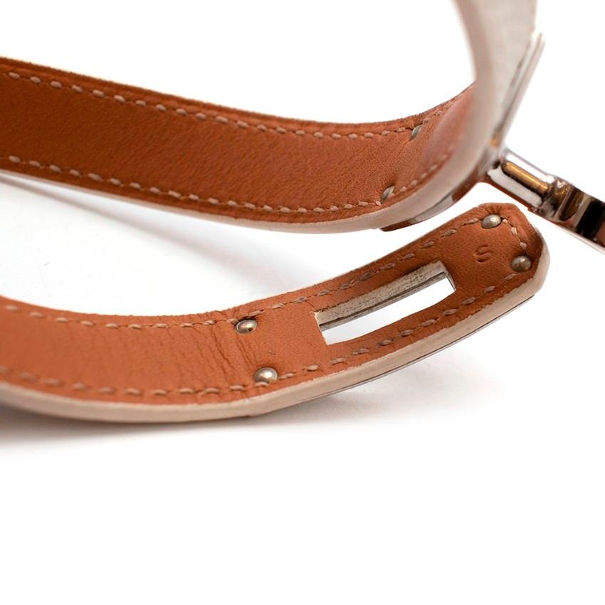 Hermes Craie Epsom Leather Kelly Double Tour Bracelet PHW  1