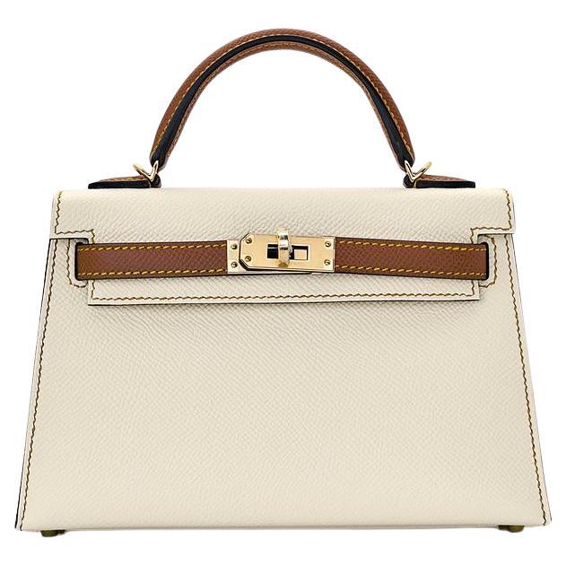 Hermès Craie Gold Mini Kelly 20 Special Order Gold Hardware