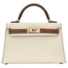Hermès Craie Gold Mini Kelly 20 Special Order Gold Hardware
