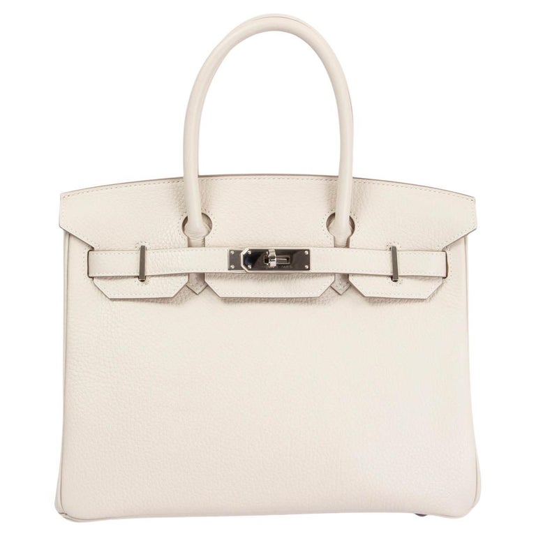 Hermes NEW Birkin 30 Cream Ivory Alligator Exotic Top Handle Satchel Tote Bag  For Sale at 1stDibs